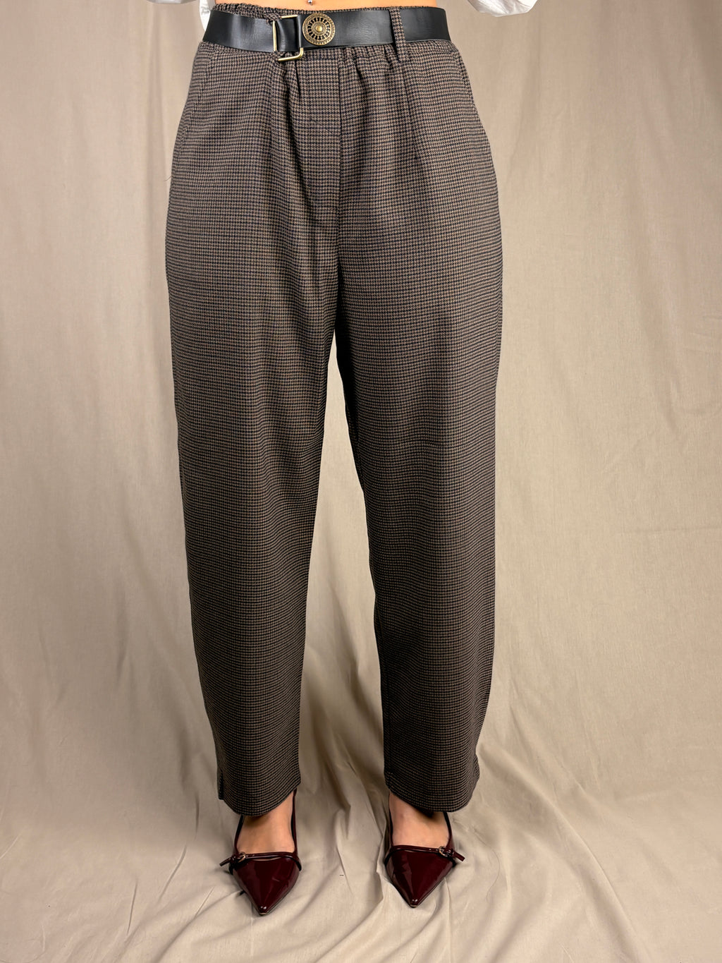 panta sartoriale micro check