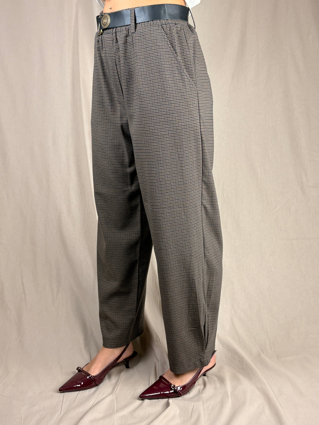 panta sartoriale micro check
