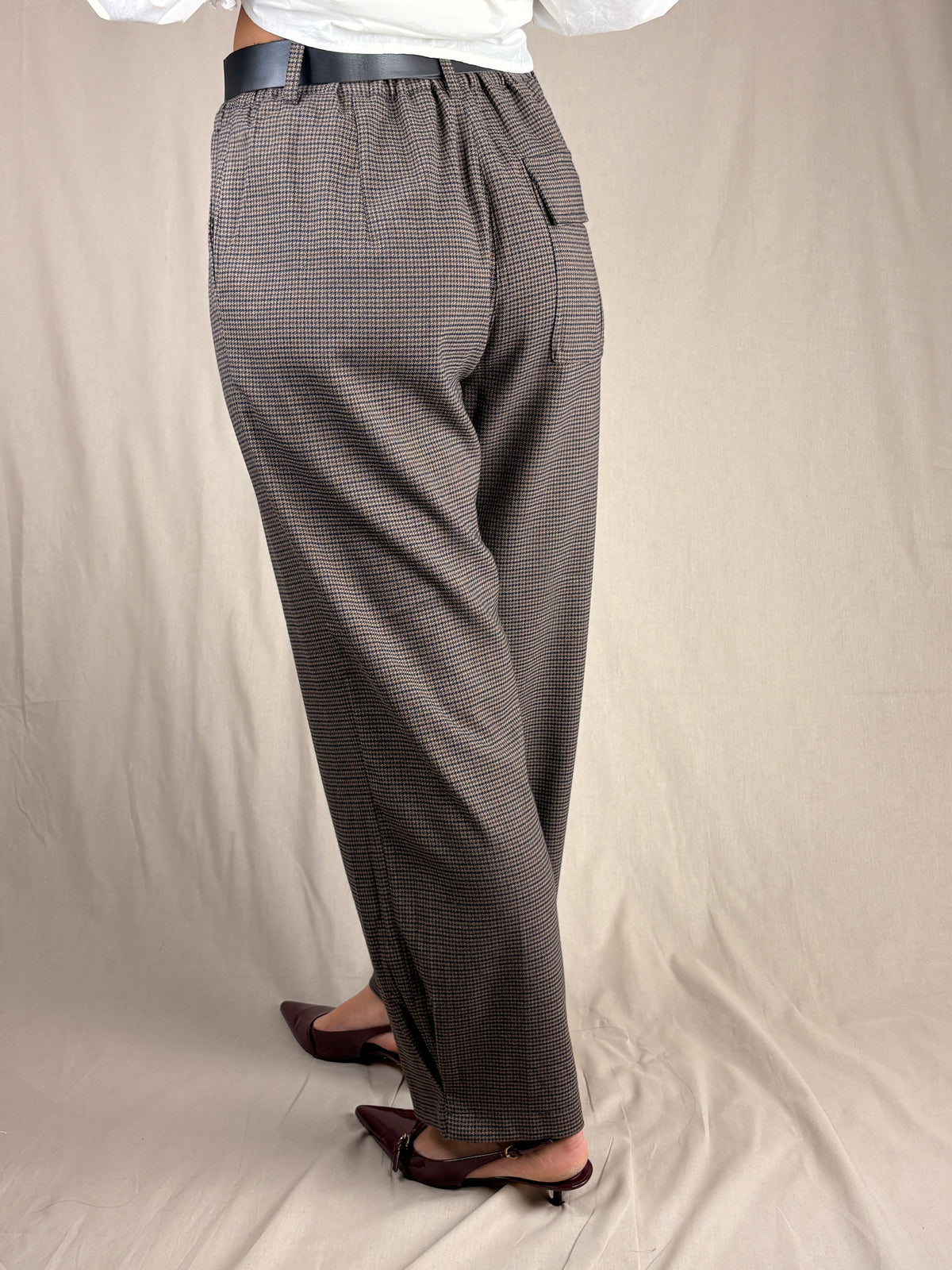 panta sartoriale micro check