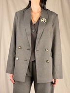 giacca doppiopette micro check