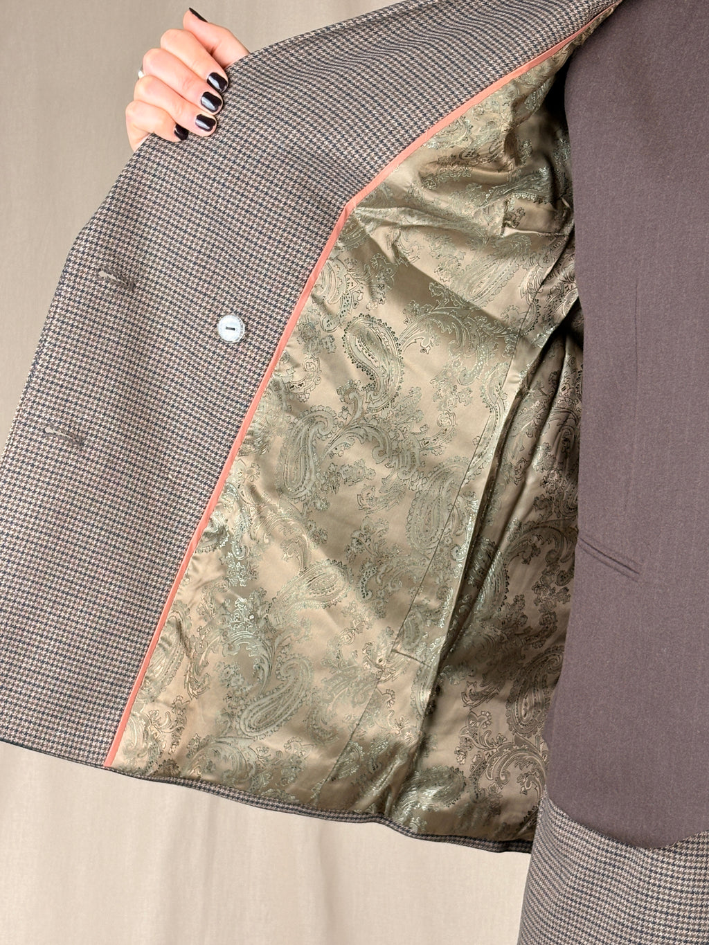 giacca doppiopette micro check