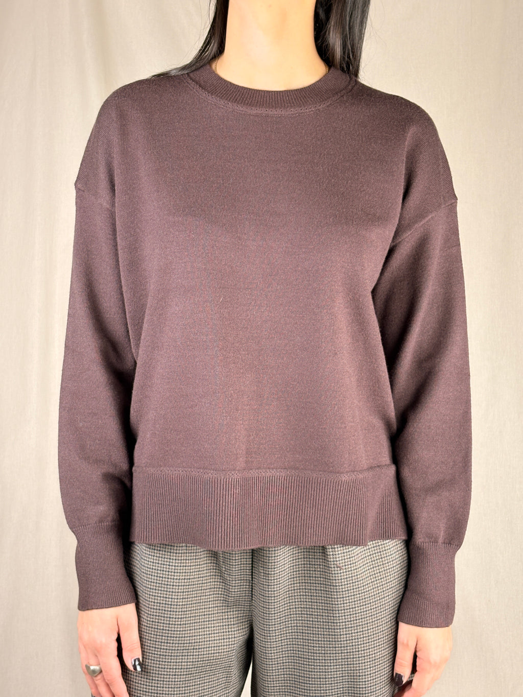 maglia cioccolo collo removibile