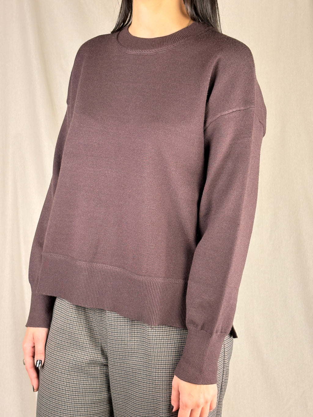 maglia cioccolo collo removibile