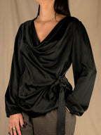 Camicia fiocco nera