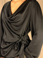 Camicia fiocco nera