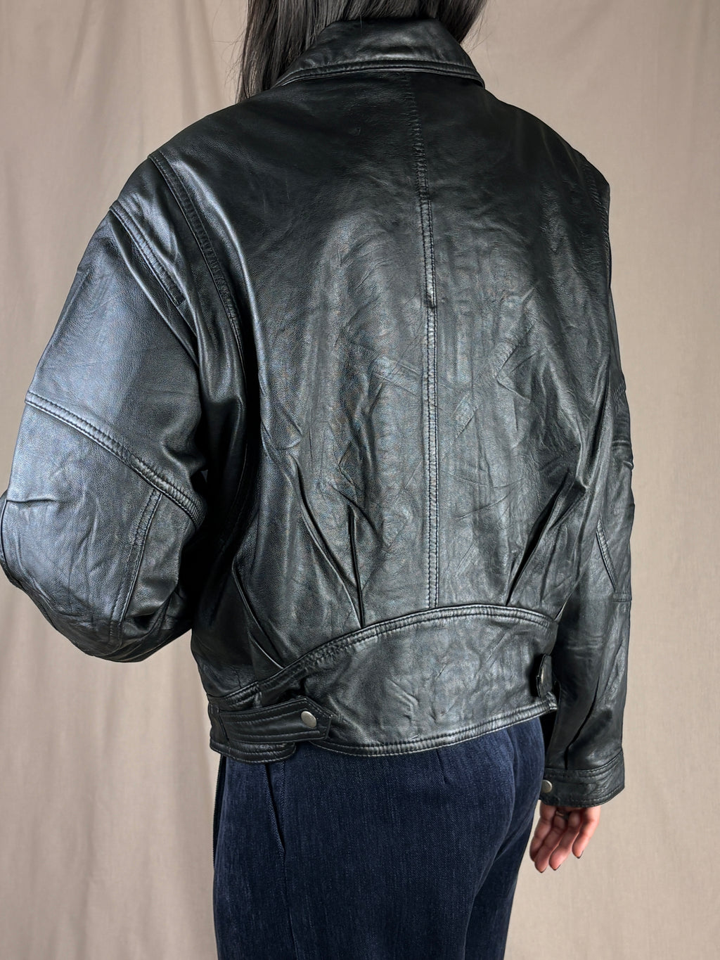 Giacca in pelle 80 nero