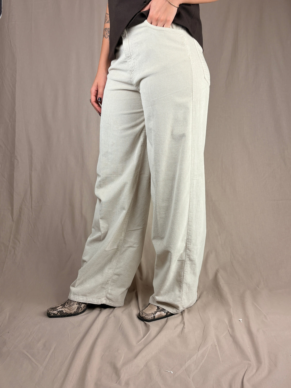 Panta velluto white