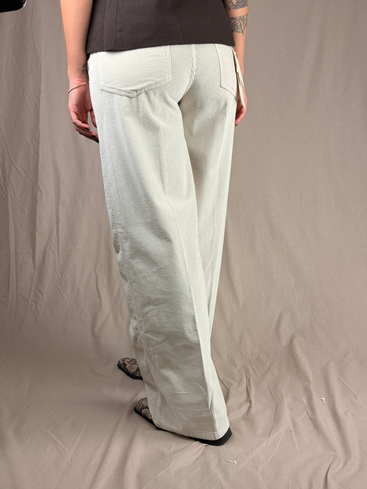 Panta velluto white
