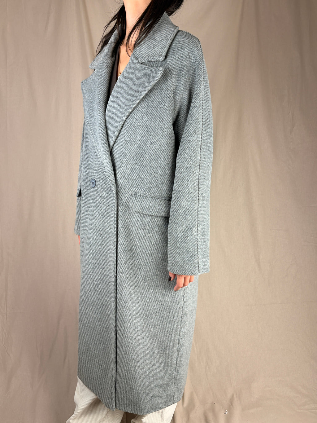 Cappotto spigato grigio