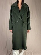 Cappotto spigato verde