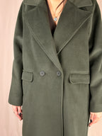 Cappotto spigato verde