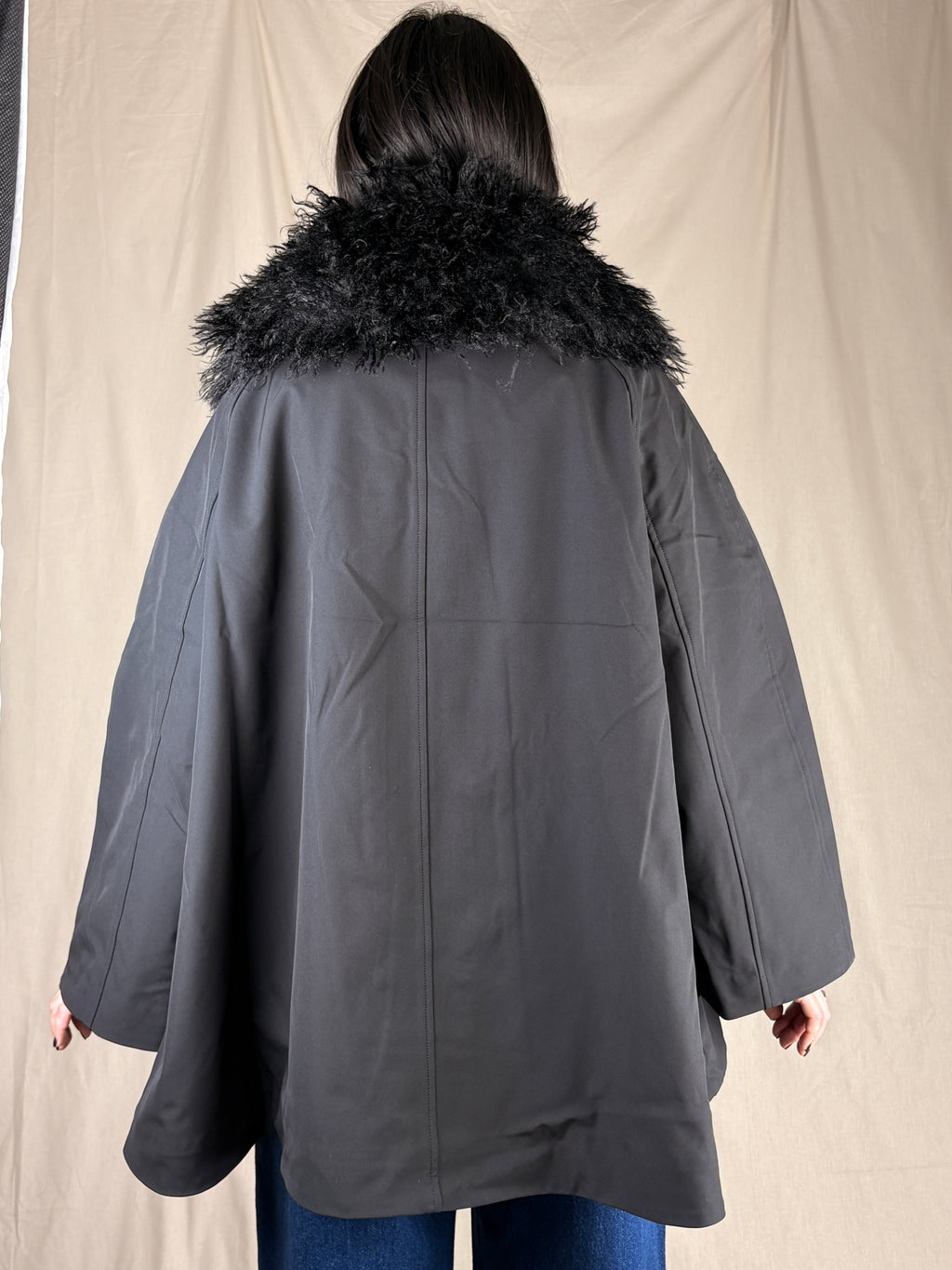 cappa collo in eco pelliccia