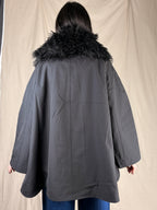 cappa collo in eco pelliccia