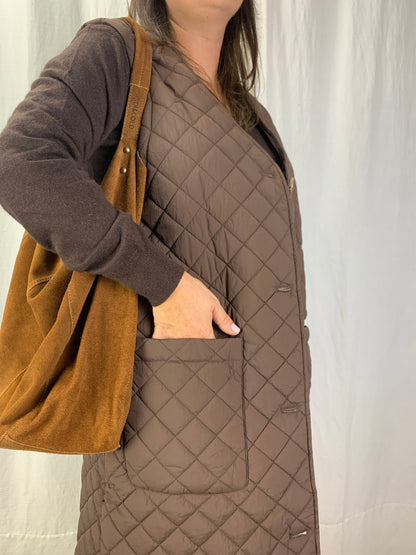 Gilet trapuntato cioccolato