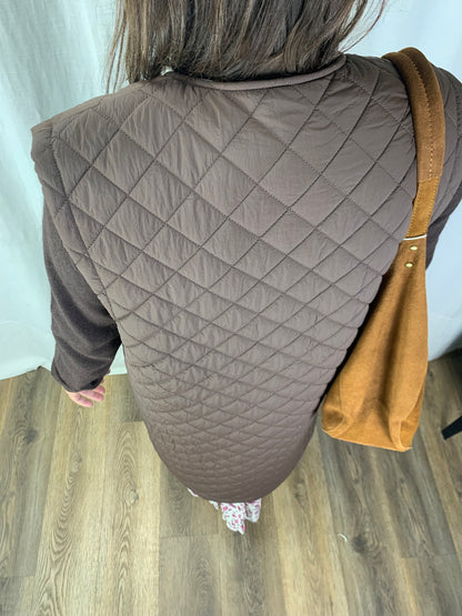 Gilet trapuntato cioccolato