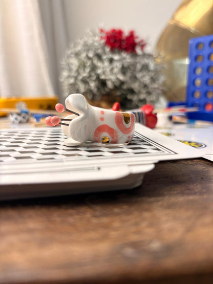 Anello papavero rosa