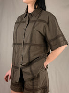 Camicia Cioccolato in Cotone organico