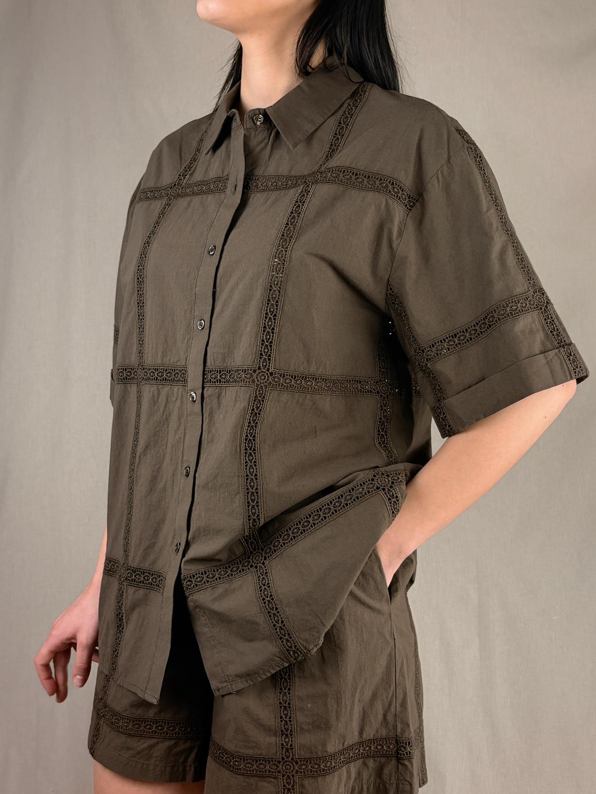 Camicia Cioccolato in Cotone organico