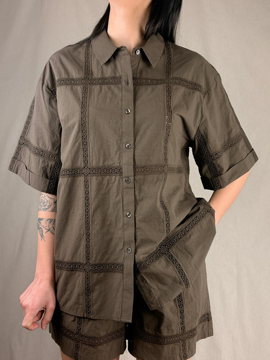 Camicia Cioccolato in Cotone organico