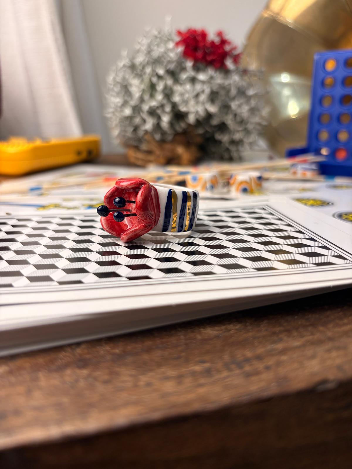 Anello papavero rosso