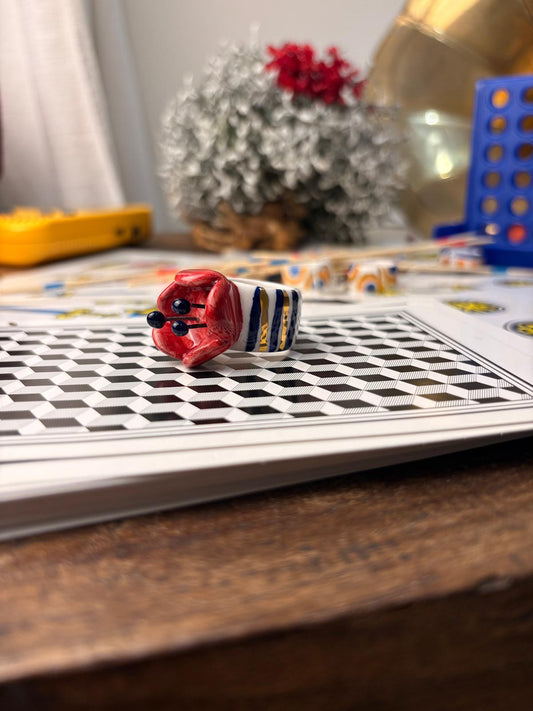 Anello papavero rosso