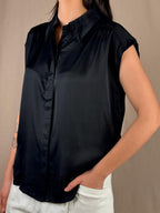 Camicetta in Raso Nero