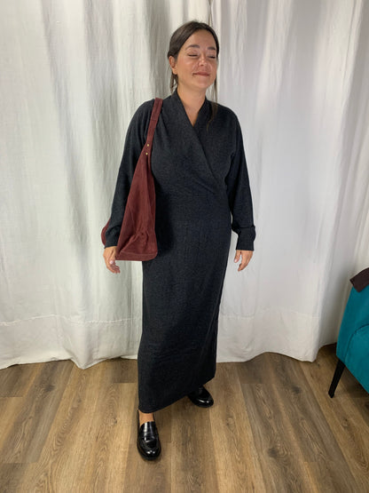 Abito in maglia antracite