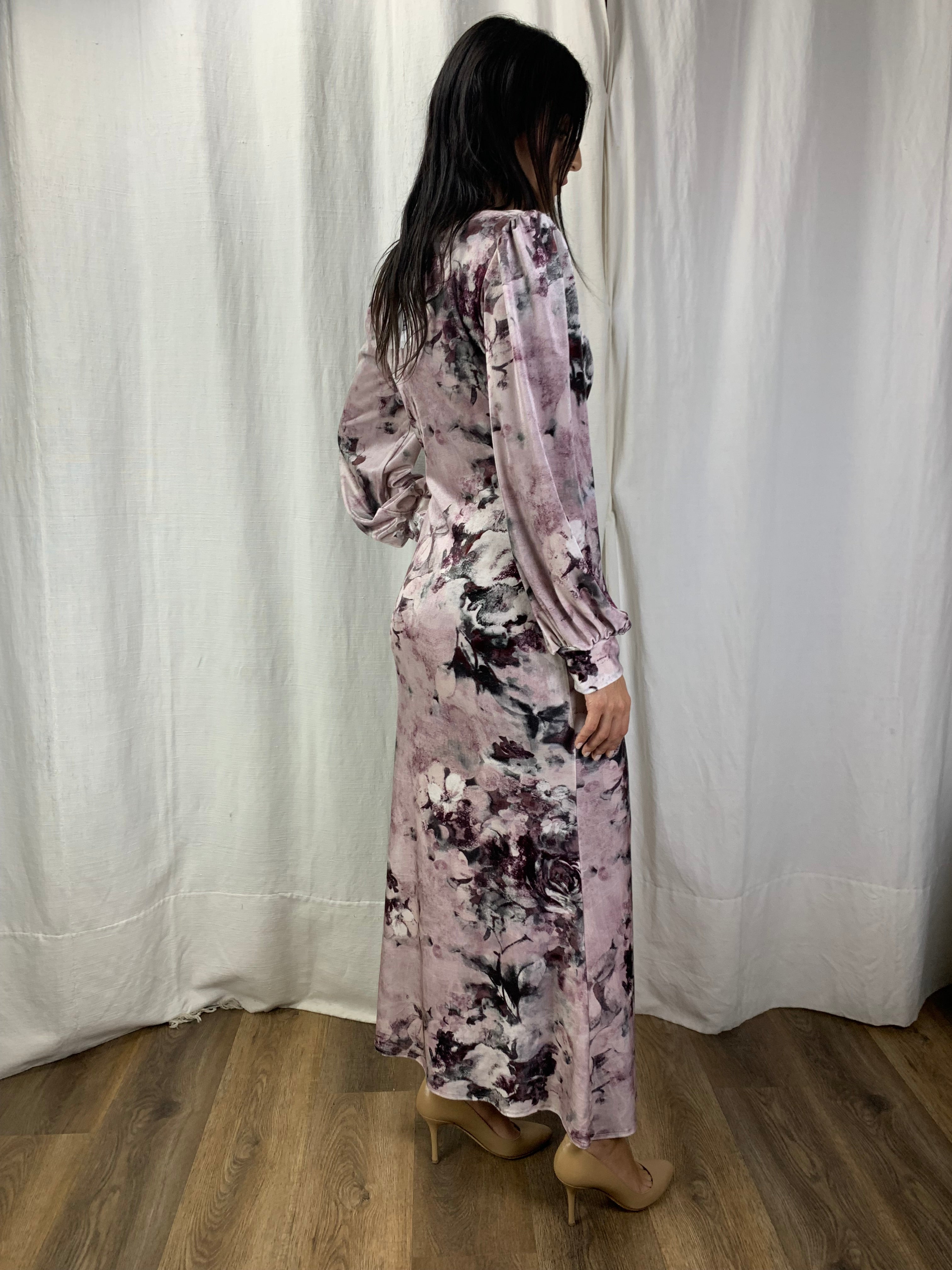 Abito ciniglia rosa polvere