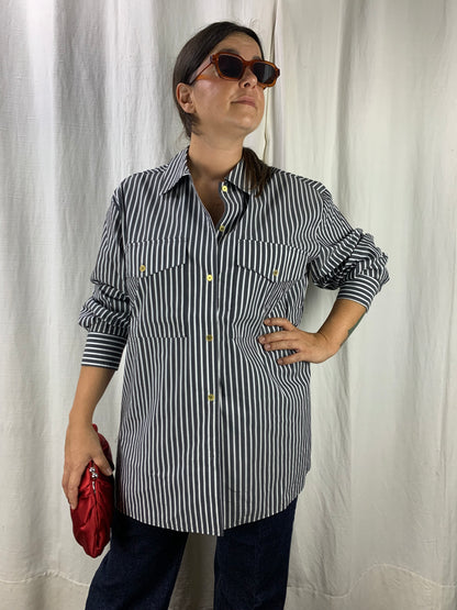 Camicia a righe grigio