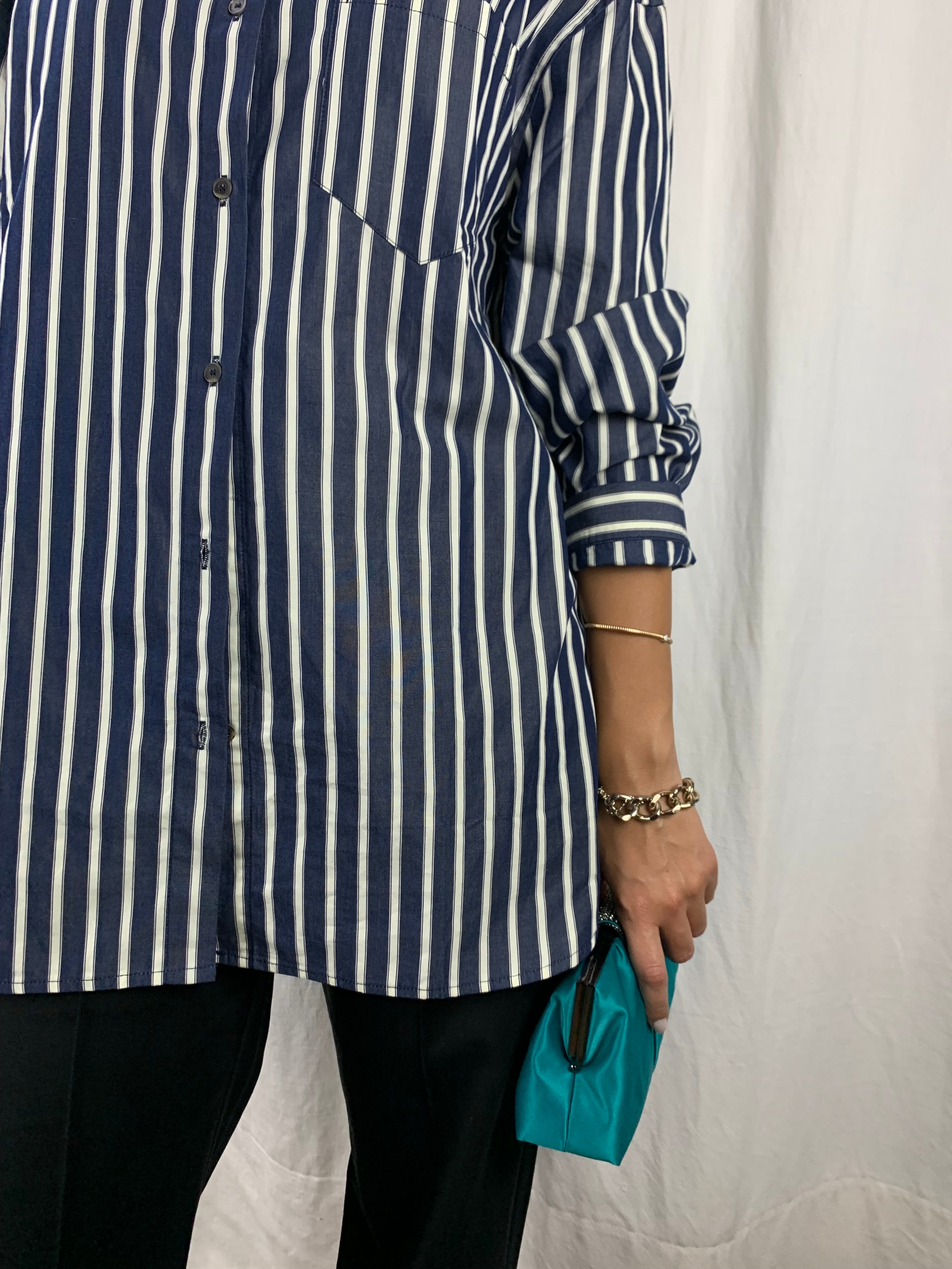 Camicia a righe Blu