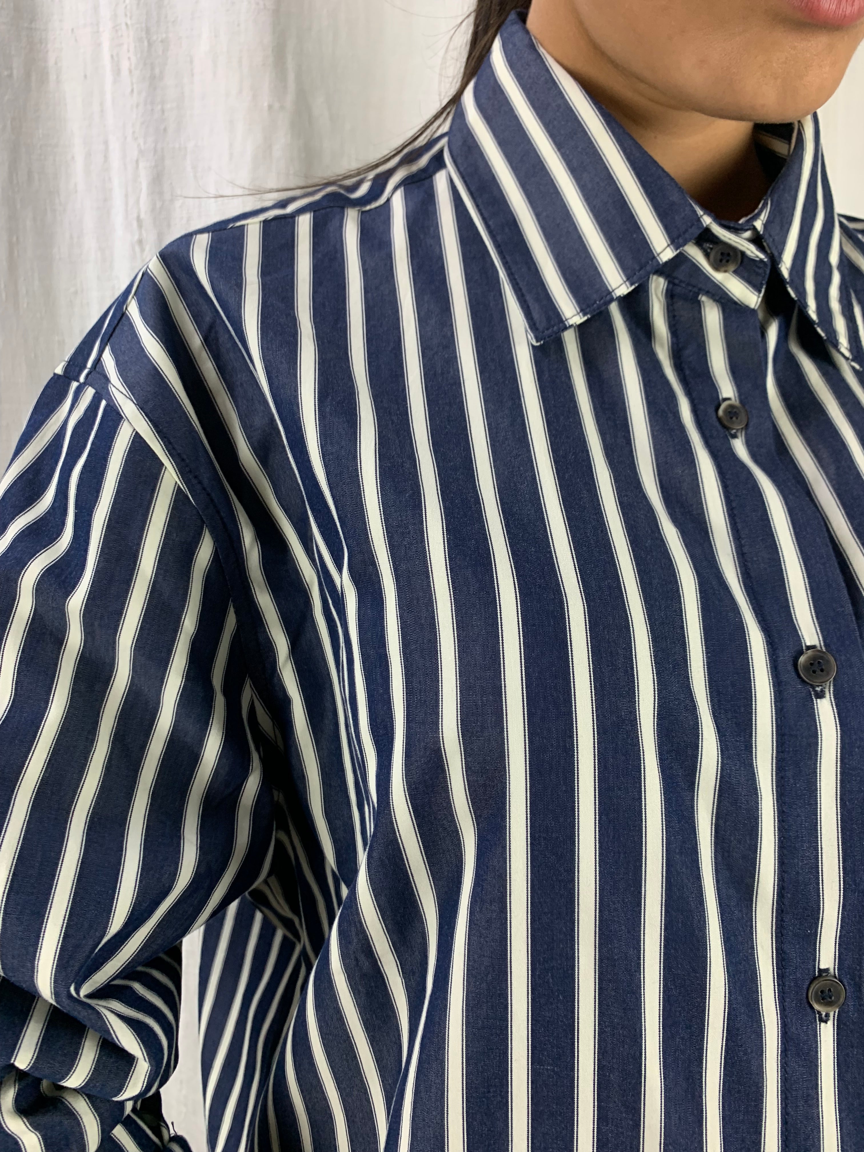 Camicia a righe Blu