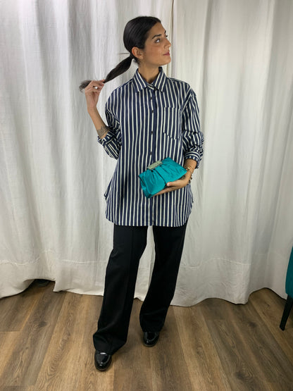 Camicia a righe Blu