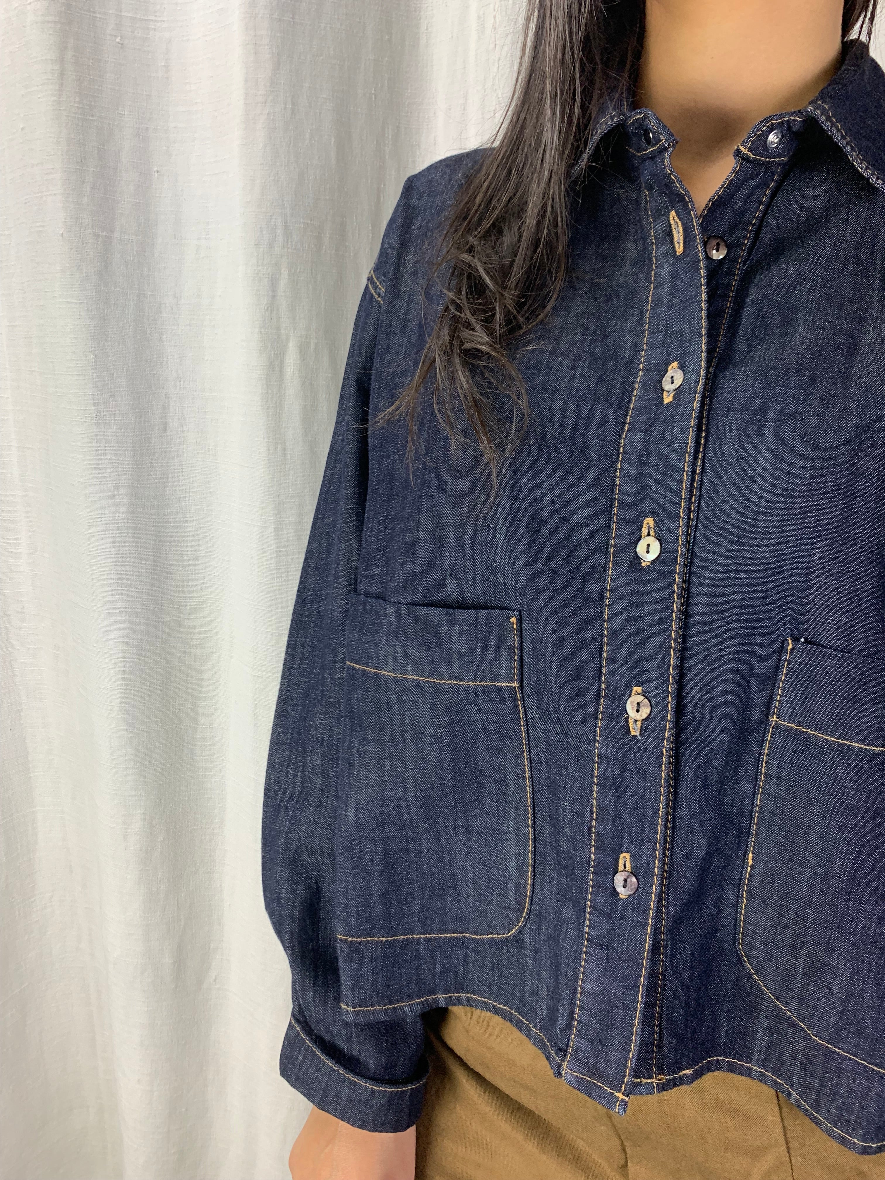 Camicia scatoletta denim