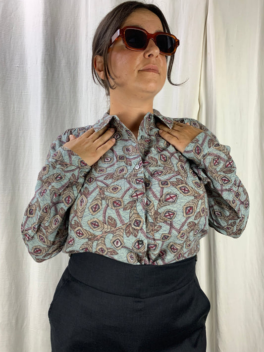 Camicia fantasia foglie