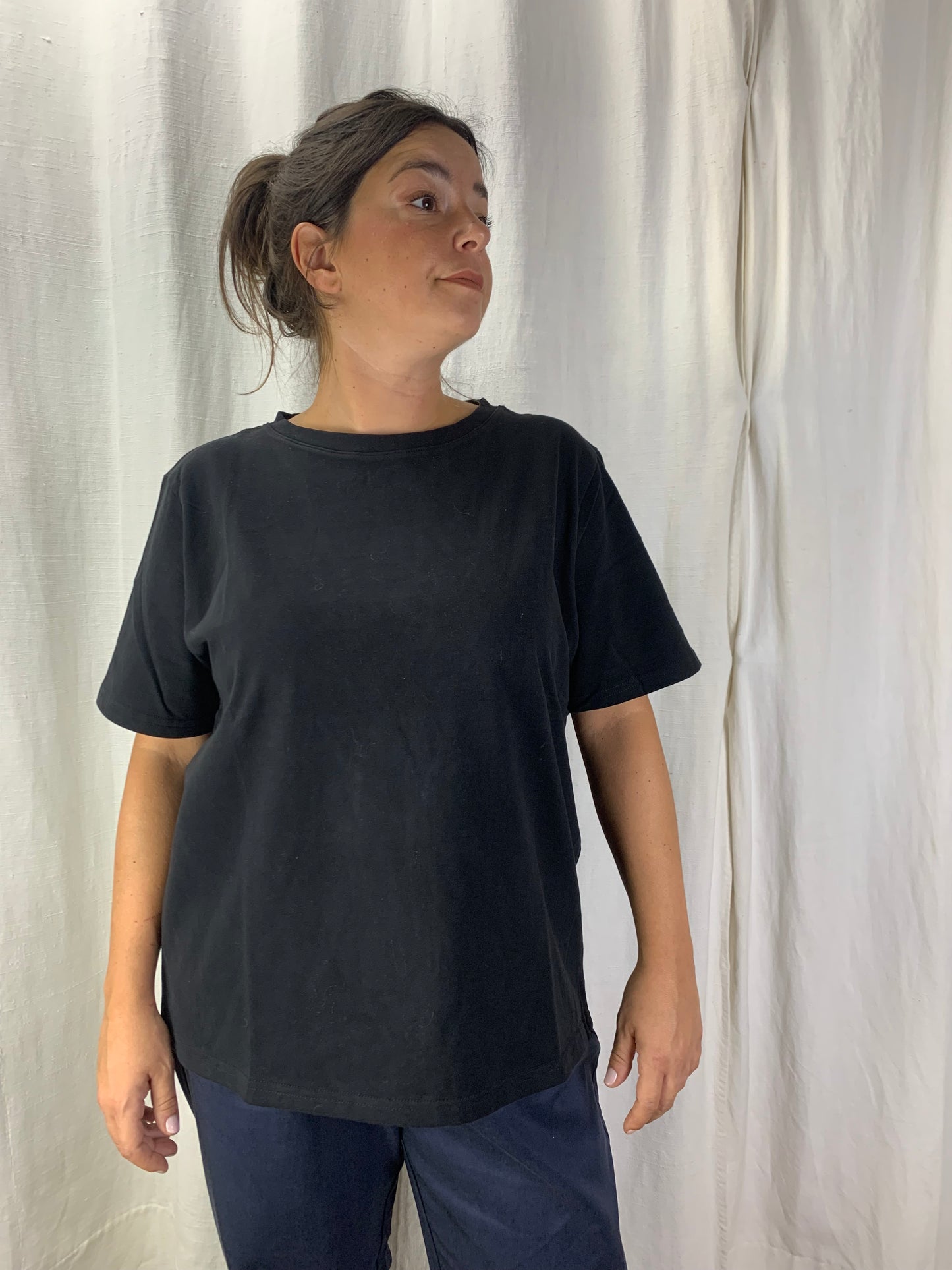 Maglietta Pesca e nero