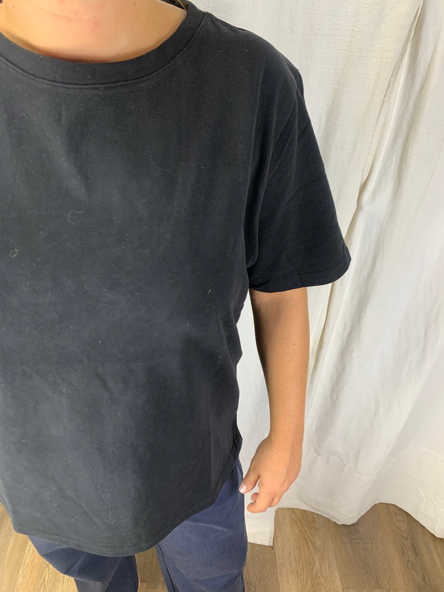 Maglietta Pesca e nero