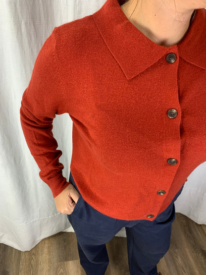 Maglioncino polo ruggine