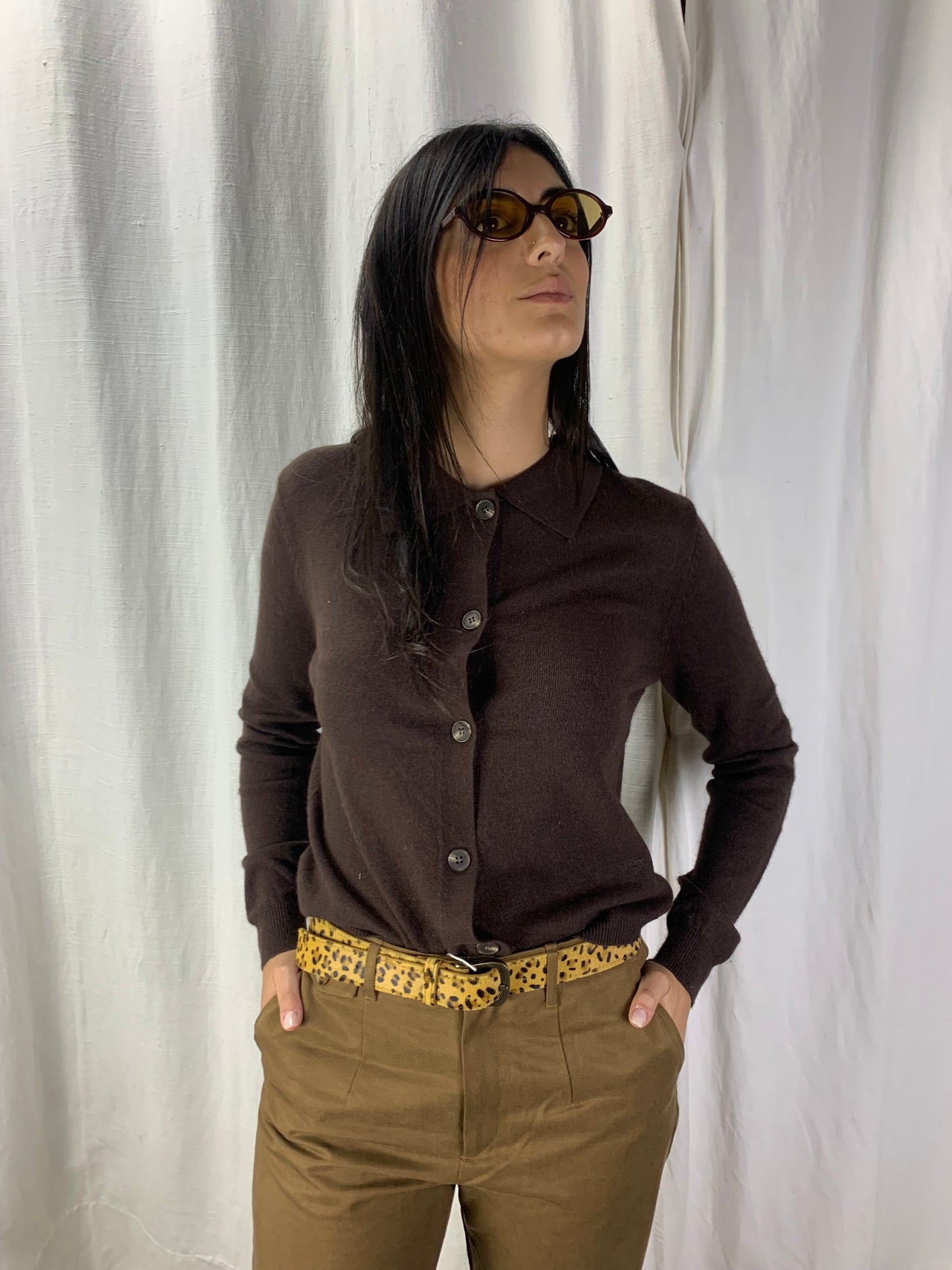 Maglioncino polo cioccolato