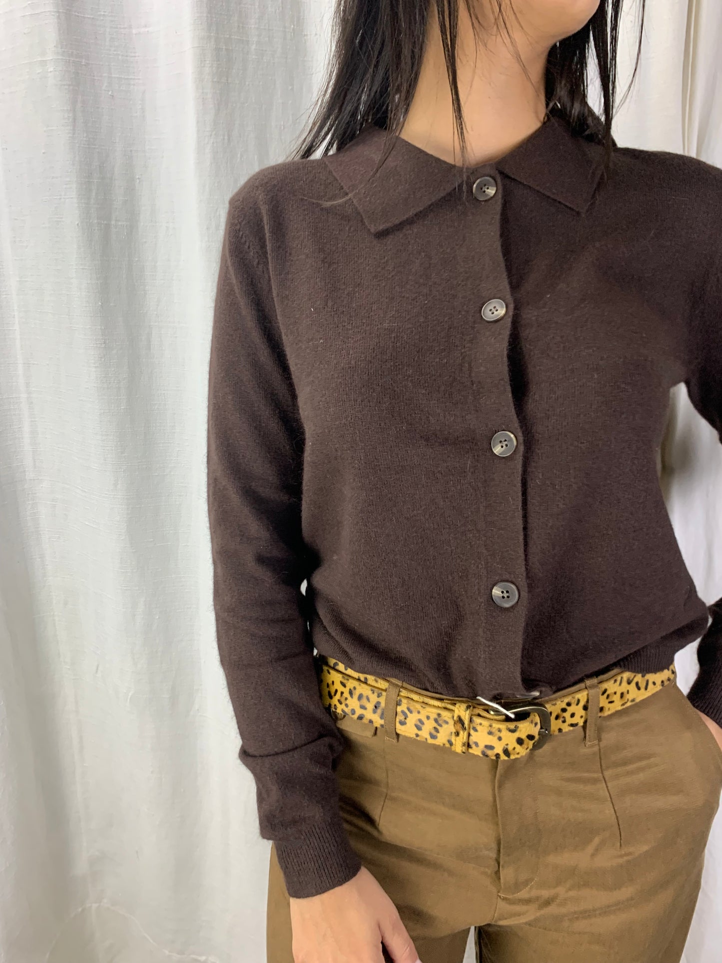 Maglioncino polo cioccolato