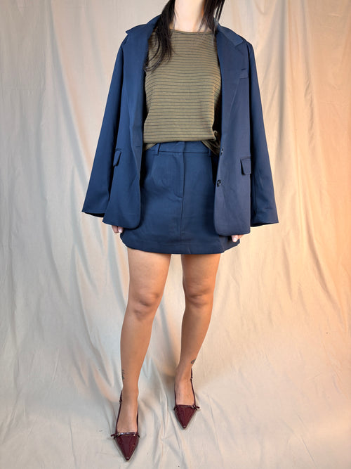 Mini Gonna Blu Notte con Pantaloncino