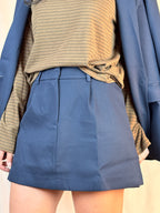 Mini Gonna Blu Notte con Pantaloncino