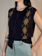 Gilet Rombi Cioccolato Senape