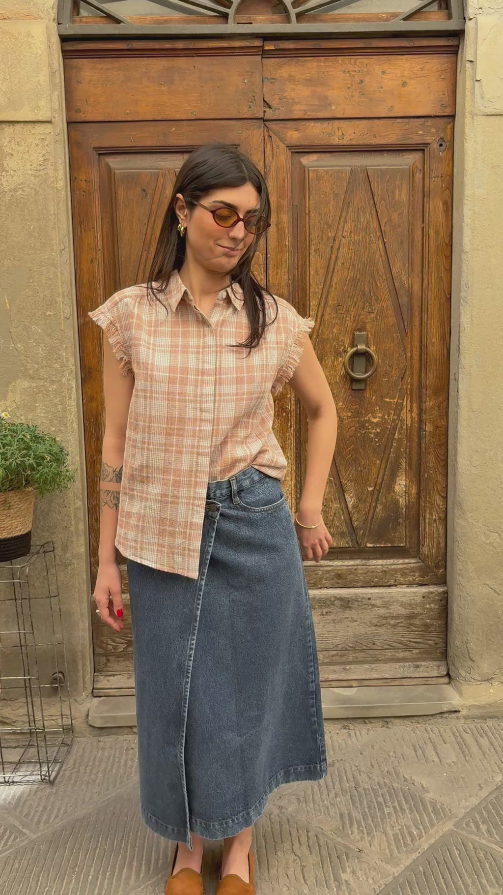 Chemise Écossaise Cannelle
