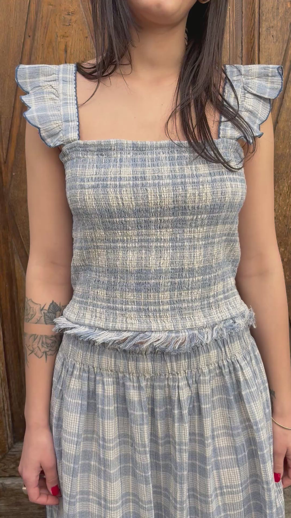 Top Tartan Cielo