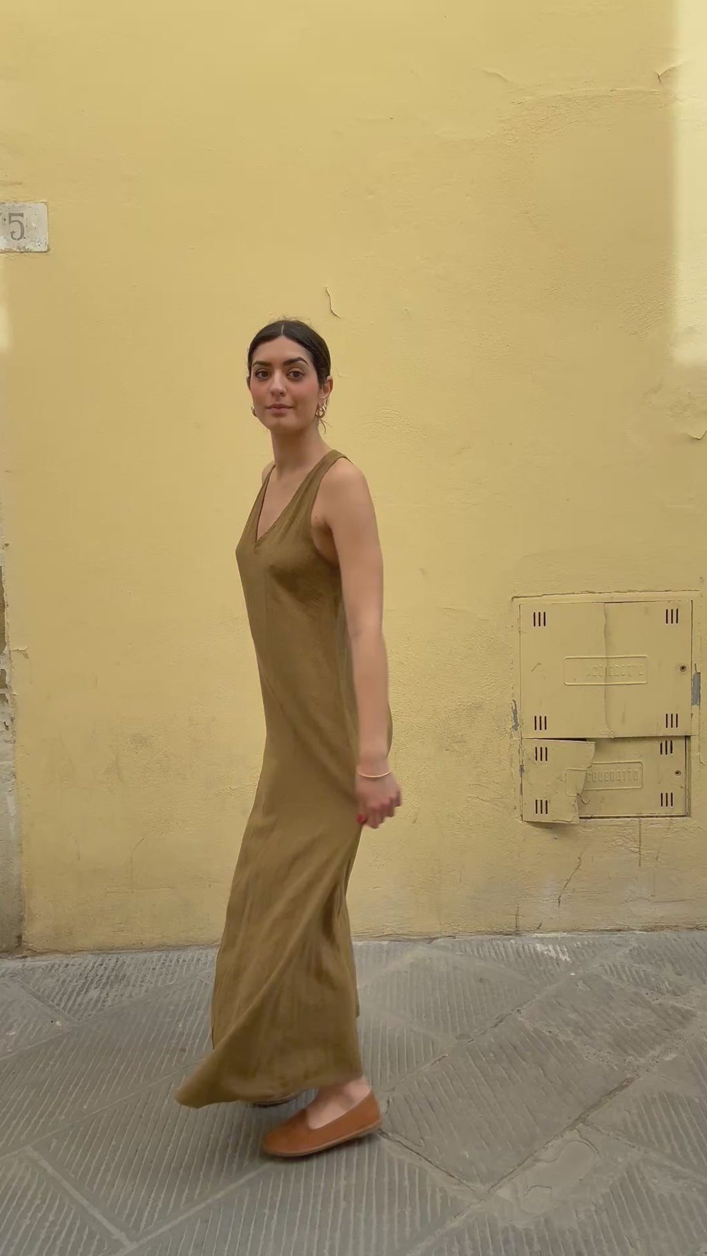 Robe croisée Huile