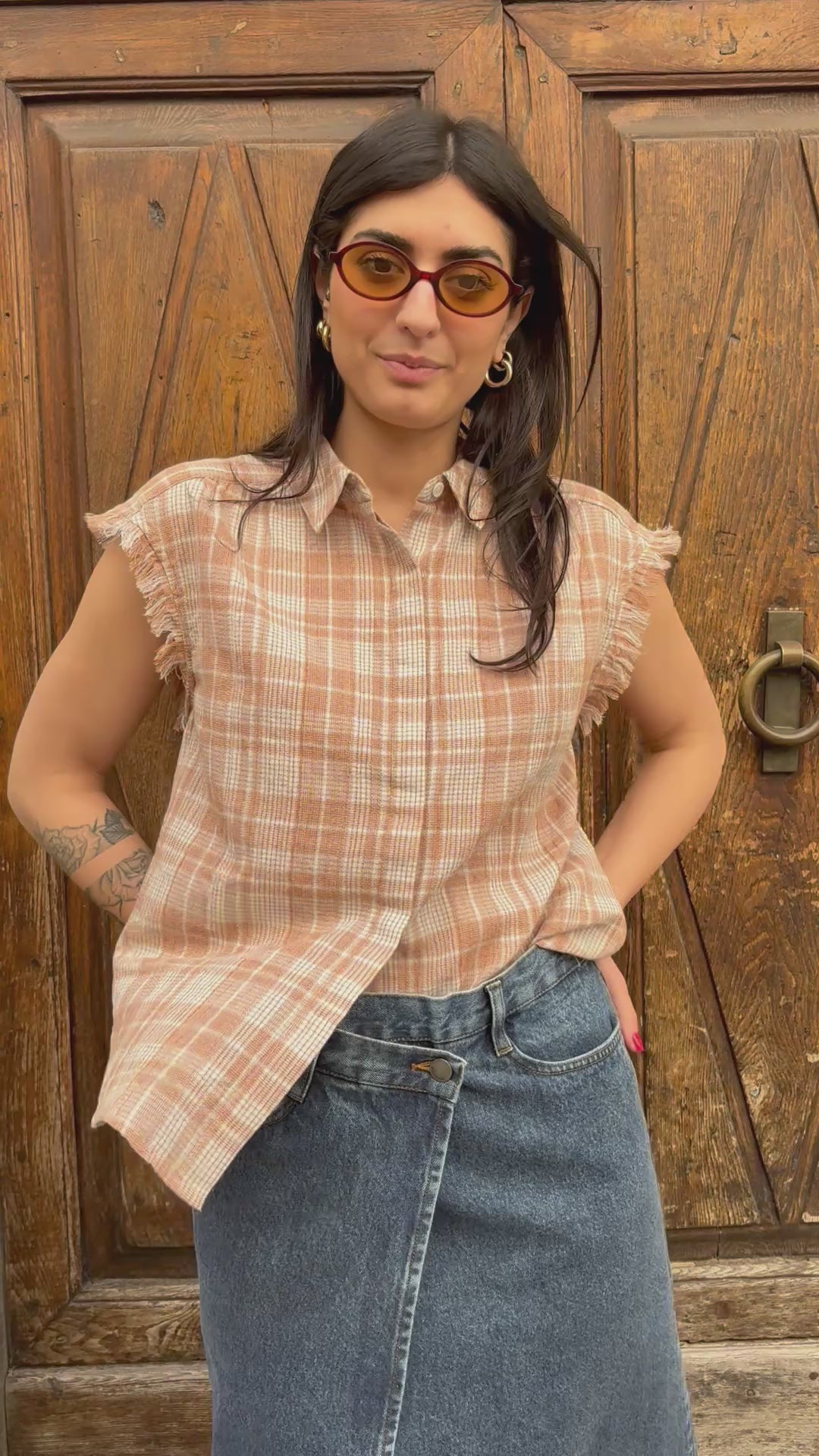 Chemise Écossaise Cannelle