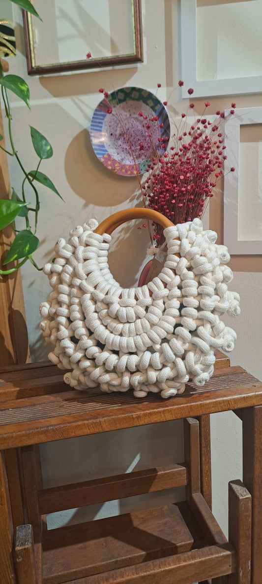 Borsa in macramè girotondo